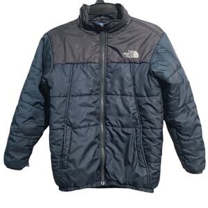 The North Face Boys Gray Blue Puffer Coat Size Large